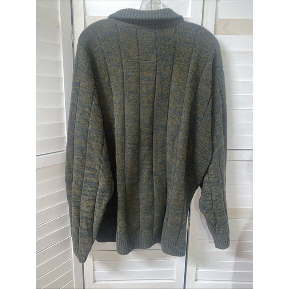 Tommy Bahama Sweater Men’s Quarter Zip Green Brown Sweater Sz X-Large - Picture 7 of 10